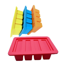 Wholesale Silicone Butter Maker with Lid Storage Jar Large 4 Cavities Rectangle Container Butter Silicone Tray Mold
